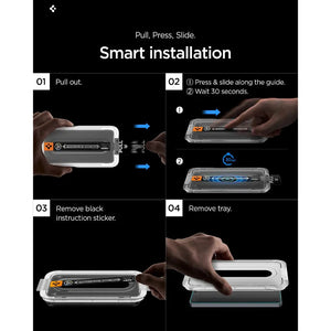 Spigen Galaxy S26 Plus Screen Protector – GLAS.tR EZ Fit Pro (Anti-Reflection, 2 Pack) — product fit, construction or installation view 5