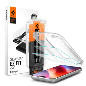 Spigen iPhone 18 Pro Screen Protector – GLAS.tR EZ Fit Pro HD, Offline Version – 2 Pack – 2 Pack retail packaging