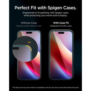 Spigen iPhone 18 Pro Max Screen Protector – GLAS.tR EZ Fit Pro HD, Offline Version – 2 Pack – Case-friendly fit