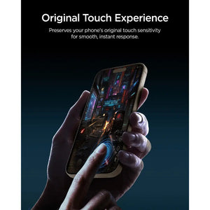 Spigen iPhone 18 Pro Privacy Screen Protector – GLAS.tR EZ Fit Pro HD, Offline Version – 2 Pack – Touch response