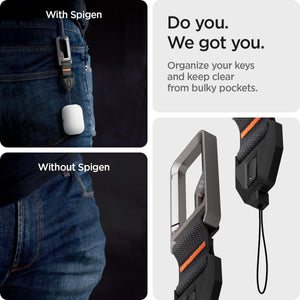 Spigen for AirPods Pro 3 / AirPods Pro 2 Lanyard with Carabiner – Black