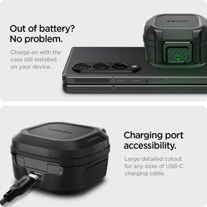 Spigen Galaxy Buds 2 Case - Lock Fit - Matte Black - image 6