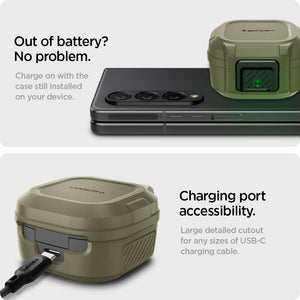 Spigen Galaxy Buds 2 Case - Lock Fit - Vintage Khaki - image 7