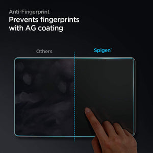 Spigen Tesla 15-inch screen protector anti-glare finish detail