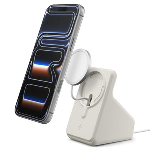 Spigen MagFit S Phone Stand for 2024 MagSafe Charger - Dune Beige - image 1