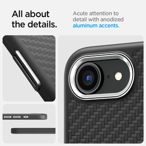 Spigen iPhone 17e / 16e Case Enzo Aramid MagFit - Matte Black - image 6