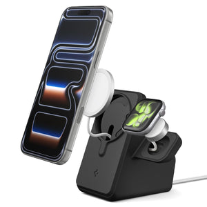 Spigen MagFit Duo MagSafe Charging Stand with Apple Watch Charger Holder - Black - image 1