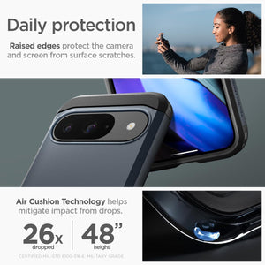 Spigen Tough Armor Google Pixel 9 Pro / Pixel 9 Kickstand Case - Metal Slate - image 5