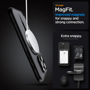 Spigen iPhone 16 Pro Max Case – Ultra Hybrid (MagFit) – Frost Black – detail image 6