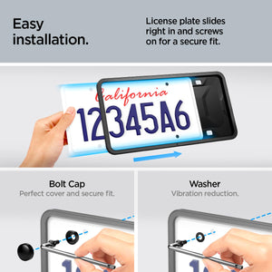 Spigen Universal US License Plate Frame with Installation Kit - Black - image 6