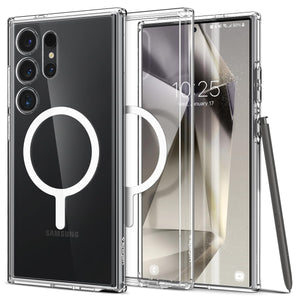 Spigen Galaxy S24 Ultra Case – Ultra Hybrid Metal Ring (MagFit) - Galaxy S24 Ultra - White - image 1