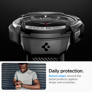 Spigen Galaxy Watch 6 Classic 47mm Case + Band - Rugged Armor Pro - Black - Black - image 5