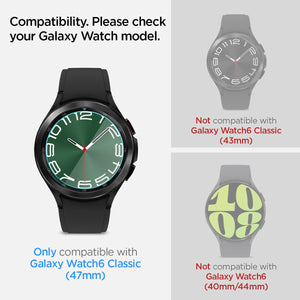 Spigen Galaxy Watch 6 Classic 47mm Screen Protector - Glas.tR EZ Fit (2 Pack) - Clear - image 2
