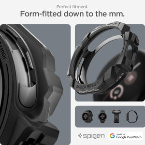 Spigen Pixel Watch 3 2 1 41mm Rugged Armor case - Matte Black - image 7