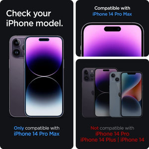 Spigen iPhone 14 Pro Max Screen Protector GLAS.tR EZ Fit Privacy (2 Pack) - iPhone 14 Pro Max - Privacy - image 2