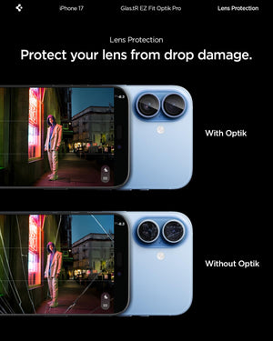 Spigen iPhone 17 Camera Lens Protector GLAS.tR EZ Fit Optik Pro (2 Pack) - Mist Blue - image 5