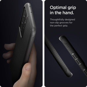 Spigen Galaxy S21 Ultra Case - Liquid Air - Matte Black - image 4