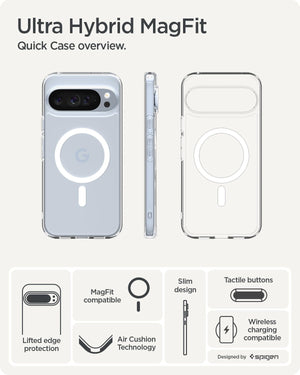 Spigen Pixel 10 Pro / Pixel 10 Case – Ultra Hybrid (MagFit) - Clear White - image 3