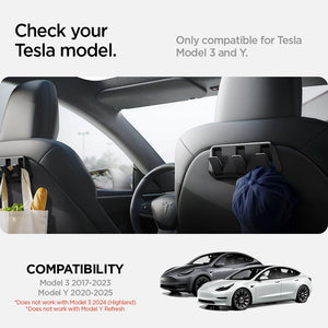 Spigen Tesla Model 3 & Model Y Legacy Seat Hooks 2-Pack - Black - image 2
