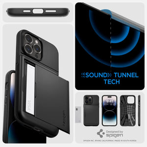 Spigen Slim Armor CS iPhone 14 Pro Card Holder Case - Black - image 7