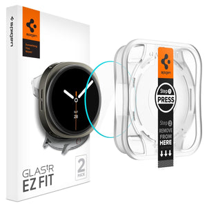 Spigen Galaxy Watch 9 / 8 44mm Screen Protector - Glas.tR EZ Fit (2 Pack) - Clear - image 1