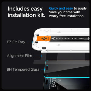 Spigen iPhone 15 Pro Max Screen Protector GLAS.tR EZ Fit Privacy (2 Pack) - iPhone 15 Pro Max - Privacy - image 6