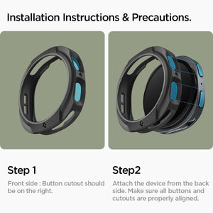 Spigen Galaxy Watch 8 44mm Case - Liquid Air - Matte Black - Matte Black - image 2