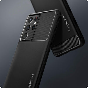 Spigen Rugged Armor Galaxy S21 Ultra Phone Case - Matte Black - image 4