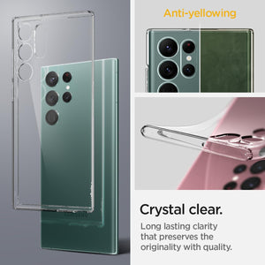 Spigen Liquid Crystal Galaxy S22 Ultra Phone Case - Crystal Clear - image 5