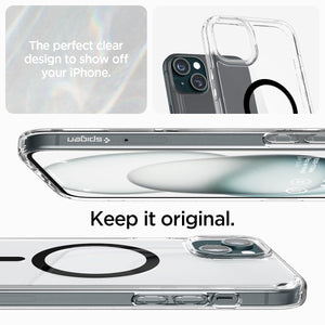 Spigen Ultra Hybrid (MagFit) case for iPhone 15 Plus in Carbon Fiber – detail image 2