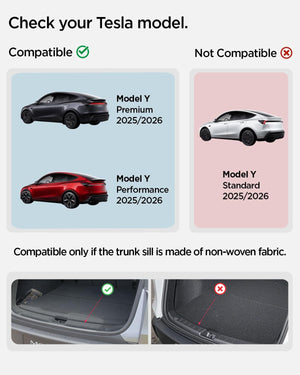 Spigen Tesla Model Y Juniper trunk sill guard view 2