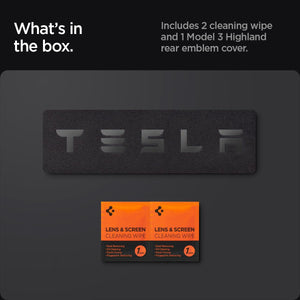Spigen Tesla Model 3 Highland Rear Emblem Cover Set - Black - image 7