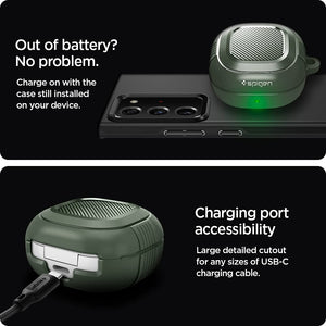 Spigen Galaxy Buds 2 Pro Case - Rugged Armor - Military Green - image 6