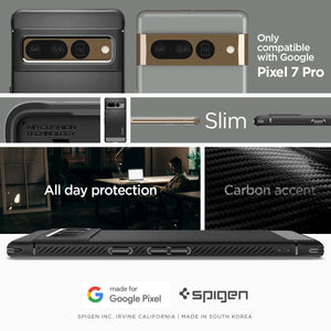 Spigen Rugged Armor Google Pixel 7 Pro Phone Case - Matte Black - image 2