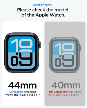 Spigen Thin Fit 360 Apple Watch SE 3/2 44mm Waterproof Case - Black - image 2