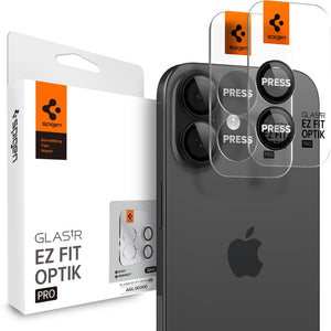 Spigen iPhone 17 / 16 Plus / 16 Camera Lens Protector GLAS.tR EZ Fit Optik Pro (2 Pack) - Black - image 1