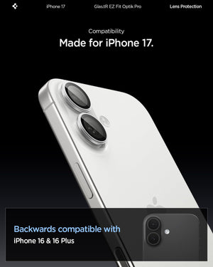 Spigen iPhone 17 Camera Lens Protector GLAS.tR EZ Fit Optik Pro (2 Pack) - Silver - image 2