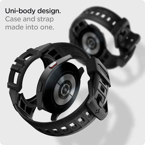 Spigen Galaxy Watch FE / 5 / 4 40mm Case + Band - Rugged Armor Pro - Charcoal Gray – image 3