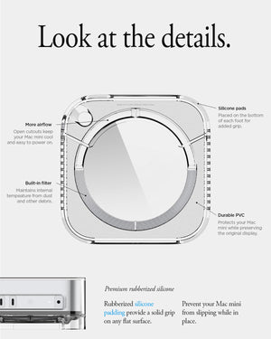 Spigen Ultra Hybrid Filter Case Stand for Mac mini M4 and M4 Pro - Crystal Clear - image 5