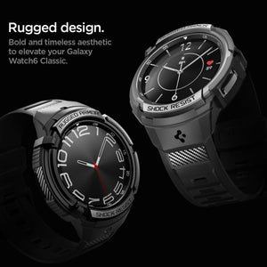 Spigen Galaxy Watch 6 Classic 43mm Case + Band - Rugged Armor Pro – Black – detail image 2