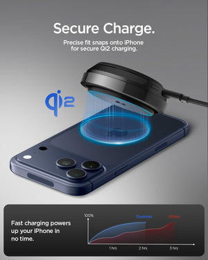 Spigen OneTap Pro 3 CryoMax Qi2 15W Wireless Charger with Kickstand - Black - image 7