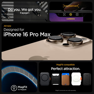 Spigen iPhone 16 Pro Max Case – Enzo Aramid MagFit – Black Silver – detail image 1