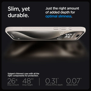 Spigen Liquid Air case for iPhone 15 Pro in Natural Titanium – alternate detail 5