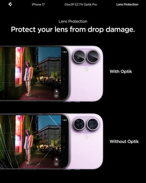 Spigen iPhone 17 Camera Lens Protector GLAS.tR EZ Fit Optik Pro (2 Pack) - Lavender - image 5