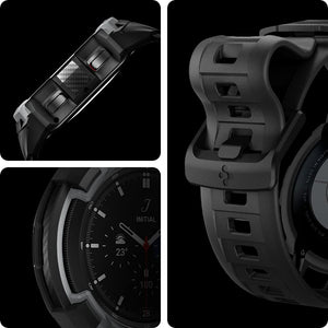 Spigen Galaxy Watch 4 Classic 46mm Case + Band - Rugged Armor Pro - Charcoal Gray - image 3