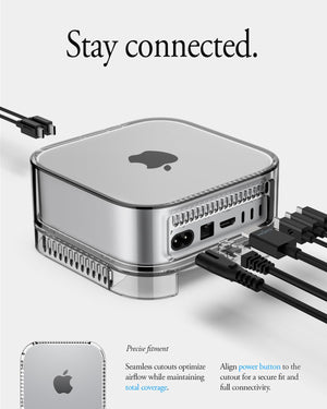 Spigen Ultra Hybrid Filter Case Stand for Mac mini M4 and M4 Pro - Crystal Clear - image 6
