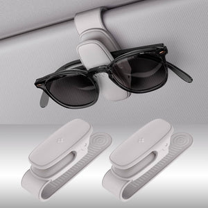 Spigen Car Visor Sunglasses Holder – SH100 Silicone Clip 2-Pack - Gray - image 1