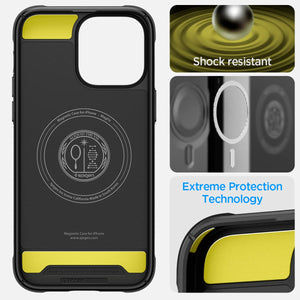 Spigen Rugged Armor MagFit iPhone 14 Pro Case - Matte Black - image 4