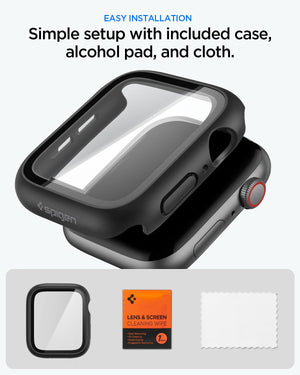 Spigen Thin Fit 360 Apple Watch SE 3/2 44mm Waterproof Case - Black - image 7