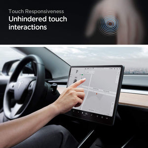 Spigen Tesla screen protector fingerprint-resistant surface detail